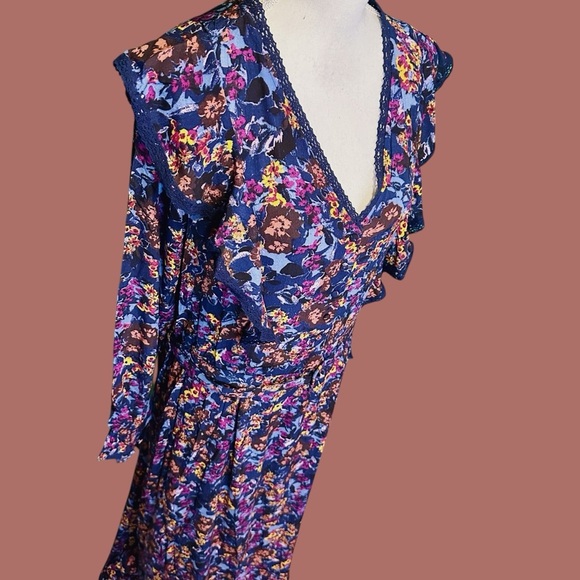 NWT Atelier Reve ‘Irlea’ Maxi Dress in “Medieval Navy Blue” Size 42 = U.S. XL - Picture 14 of 16